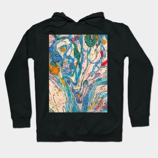 Abstract marble texture fluid art design Hoodie